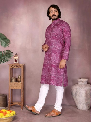 Cotton Sequence Work Kurta Pyjama